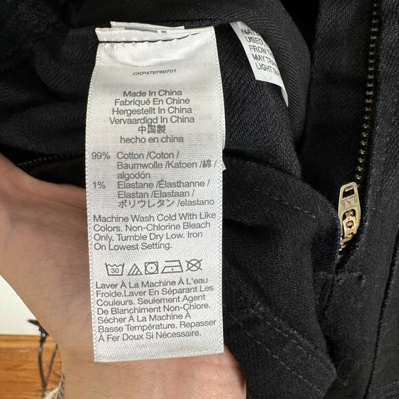 Madewell Denim Flare Leg Jumpsuit in Bonner Wash Black Size 0 NWOT Sleeveless - Picture 9 of 16